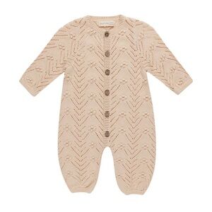 Quincy Mae 6-12 months long sleeve bobble romper shell